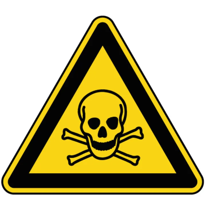 Panneau de danger matière toxique