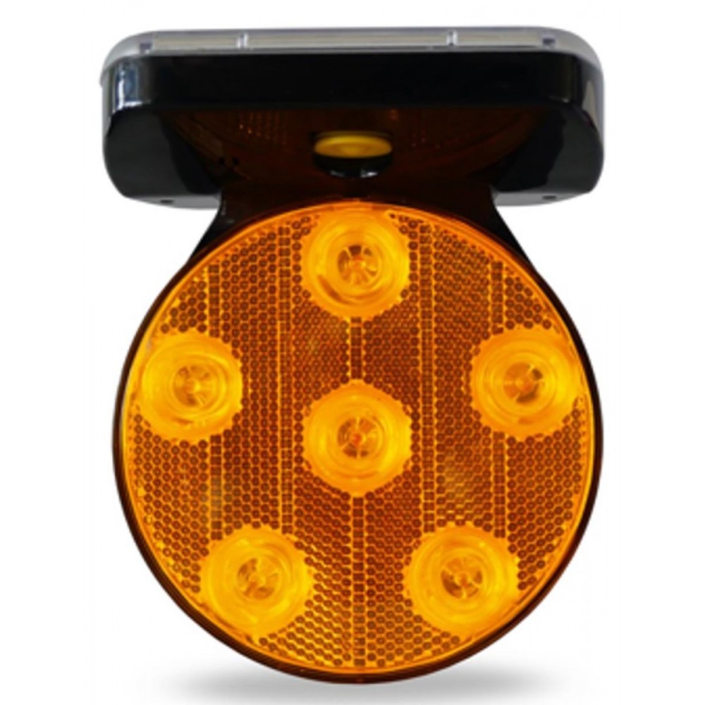 Lampe d'avertissement solaire sécurité voiture lumière d'alarme clignotante  LED>