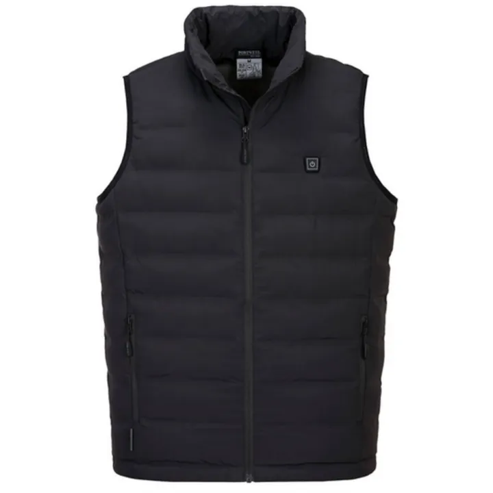 Doudoune de travail chauffante noire PORT WEST