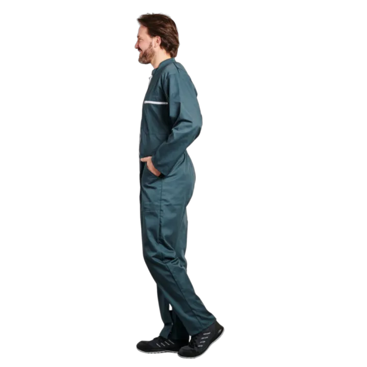 Profil de notre Combinaison travail à double fermeture verte PBV Securama