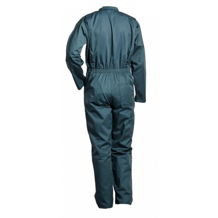 Combinaison travail à double fermeture verte dos