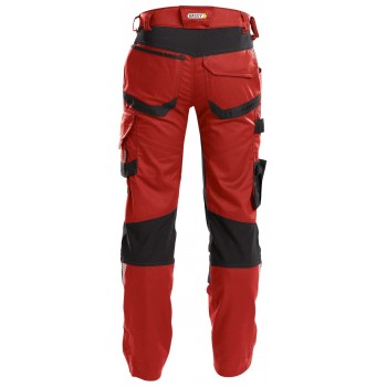 Pantalon de Travail Stretch DYNAX DASSY élasthanne rouge noir dos