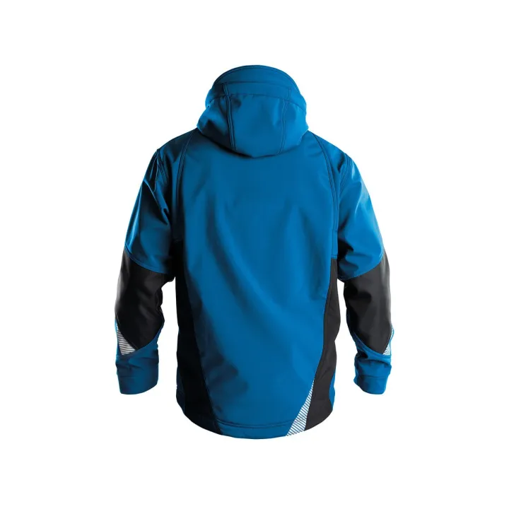 Veste de travail SOFTSHELL Gravity Dassy veste bleu azur / gris dos