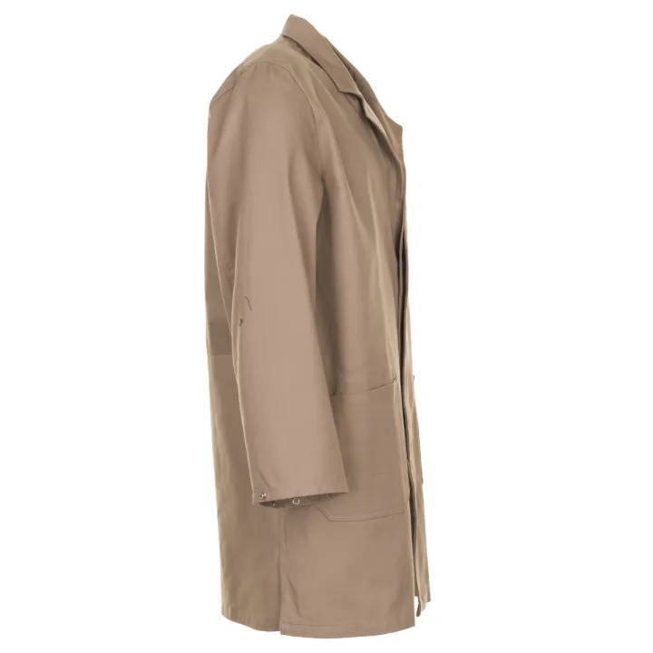 Blouse coton beige dos profil