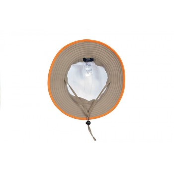 Chapeau protection solaire anti UV UPF 50+ infrarouge SOWAY blanc / orange