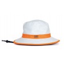 Chapeau protection solaire anti UV UPF 50+ infrarouge SOWAY blanc / orange