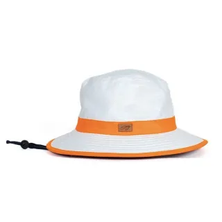 Chapeau protection solaire anti UV UPF 50+ infrarouge SOWAY blanc / orange