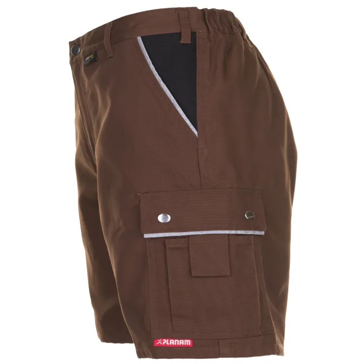 Bermuda de travail marron canvas planam profil