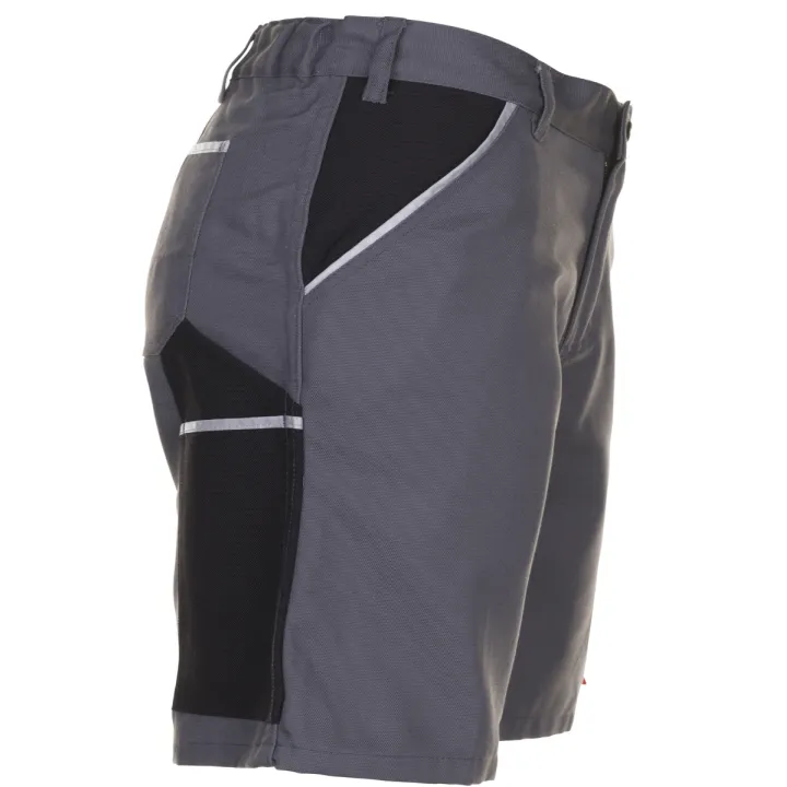 Bermuda de travail gris noir canvas Planam  profil