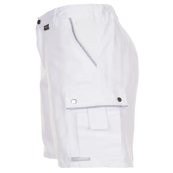 Bermuda de travail blanc canvas planam profil