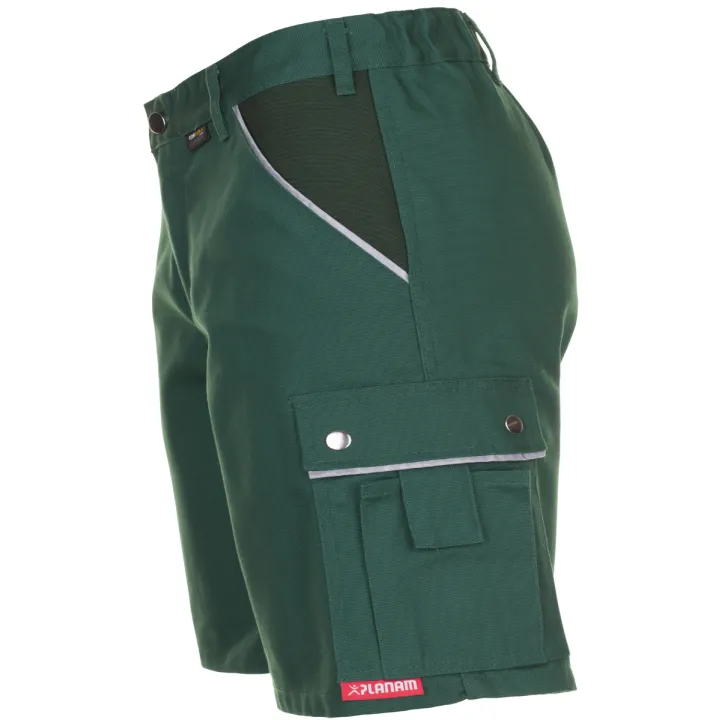Bermuda de travail vert canvas planam profil