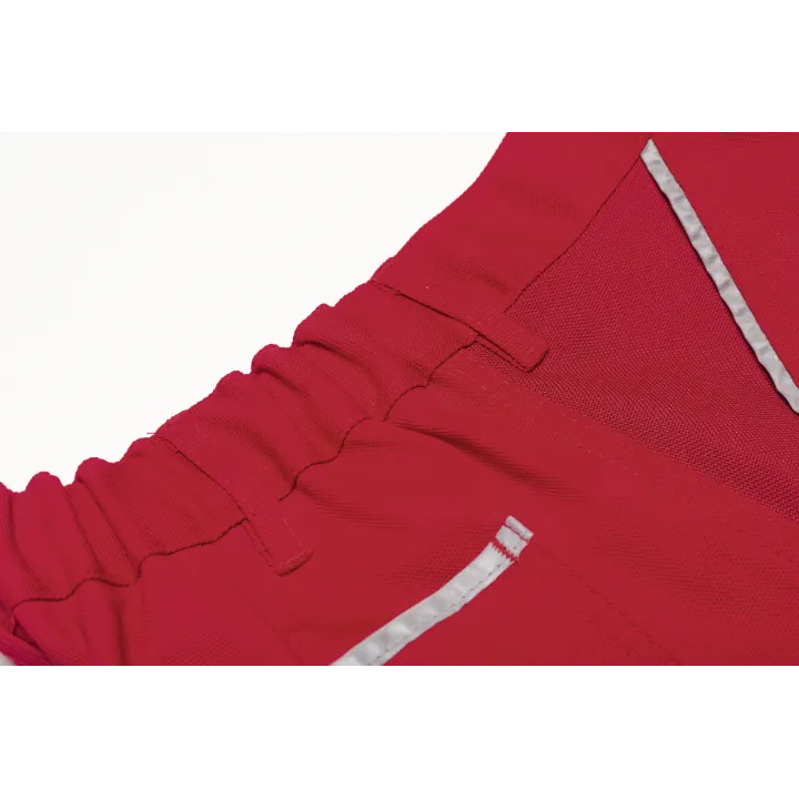 Bermuda de travail rouge canvas planam taille élastique