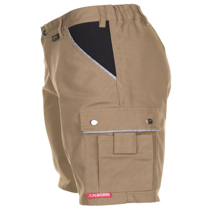 Bermuda de travail CANVAS sable noir PLANAM profil