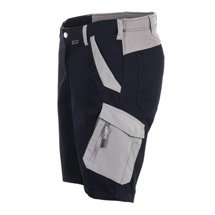 Short élasthanne bleu noir zinc profil