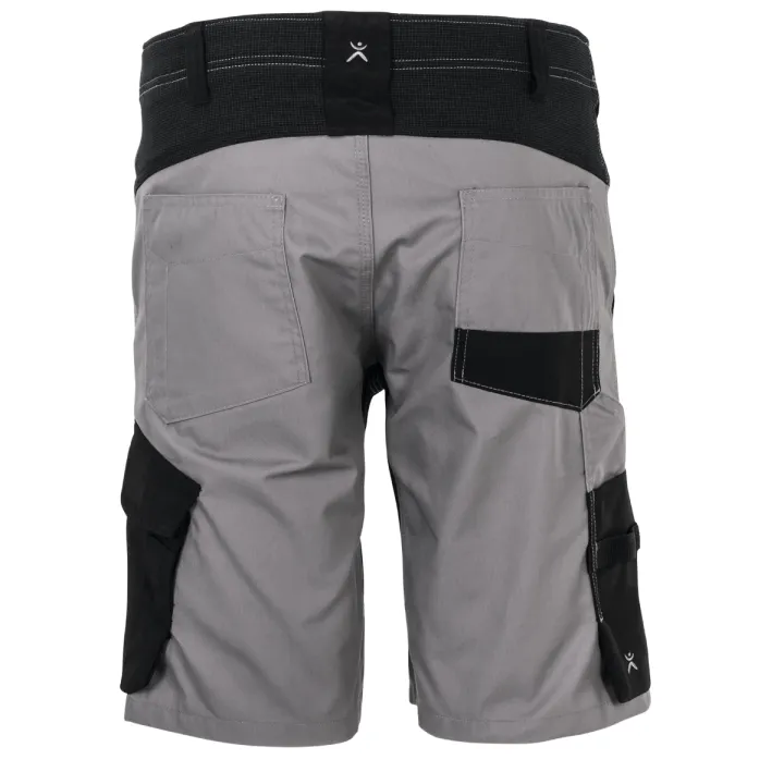 Short élasthanne zinc noir dos