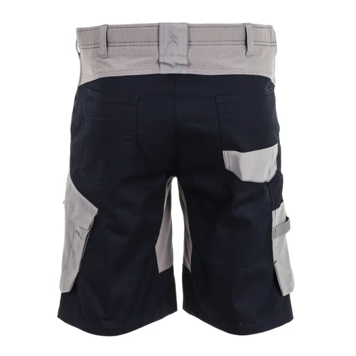 Short élasthanne bleu noir zinc dos