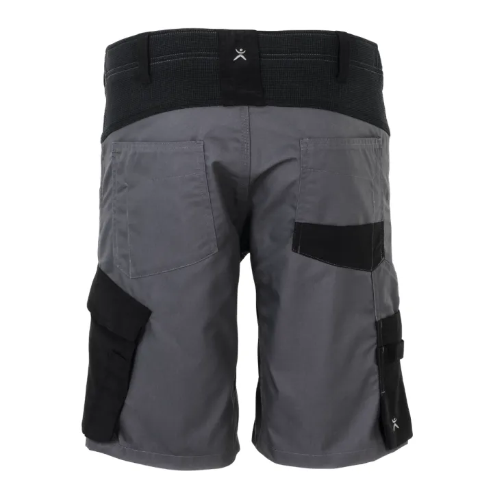 Short élasthanne ardoise noir dos