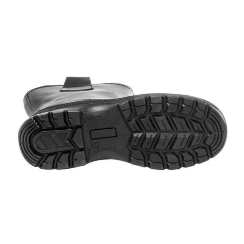Bottes De Travail/jardin ARCO Doublées Laine Cuir Noir UK 10 Fabriquées Angleterre