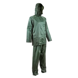 Ensemble de Pluie Nylon Pvc Vert COVERGUARD avec capuche