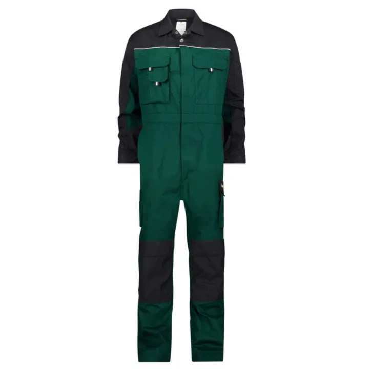 Combinaison de travail bicolore  CANNE vert noir