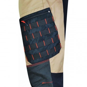 Pantalon de travail anti ronce porte outils + 7 cm