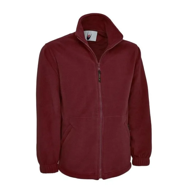 Veste travail polaire travail zippée 300 grammes UNEEK bordeaux