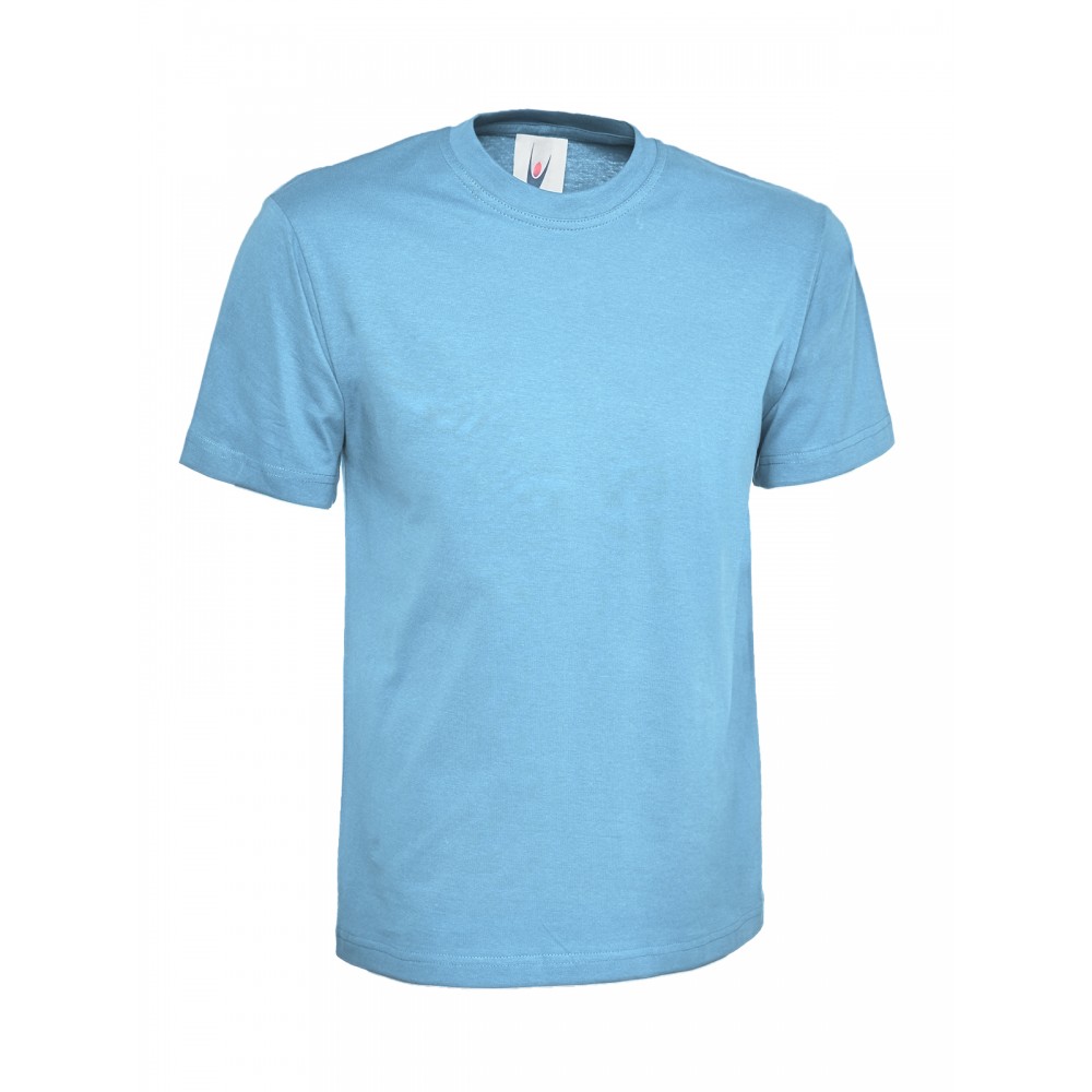 Tee-Shirt travail homme col rond 180 gr UC301 UNEEK bleu ciel