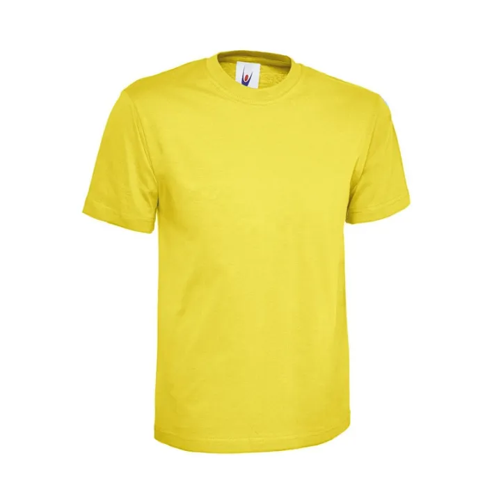 Tee shirt enfant junior 100% coton UC306 UNEEK jaune