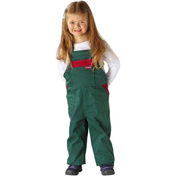 Salopette enfant coton verte PLANAM l Sécurama