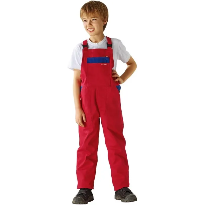 Salopette enfant coton rouge PLANAM l Sécurama