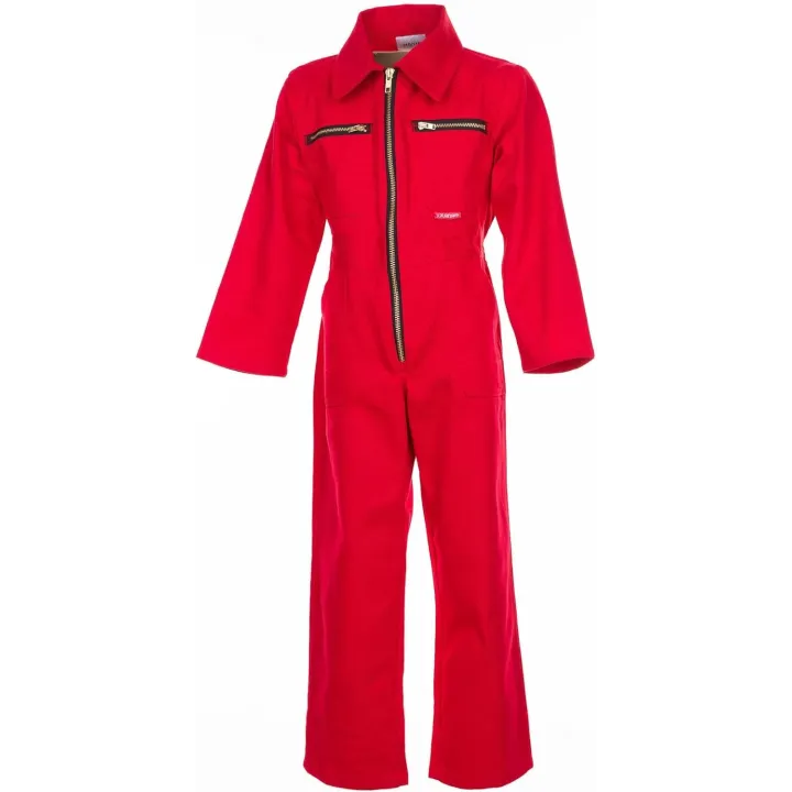 Combinaison de travail enfant Junior 100 % coton PLANAM rouge