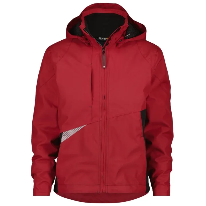 Veste de travail imperméable et coupe vent SOFTSHELL HYPER Dassy rouge noir