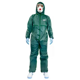 Combinaison phytosanitaire jetable verte type 4-5-6 AG MAX ISO 27065 : 2017