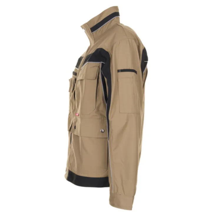 Blouson de travail PLALINE 65/35 poly/coton 280 gr sable / noir