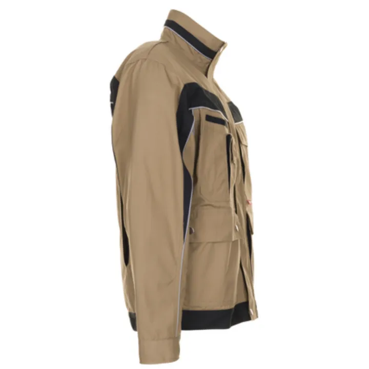 Blouson de travail PLALINE 65/35 poly/coton 280 gr sable / noir