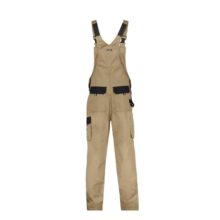 Cotte de travail à bretelle BICOLORE Versaille DASSY sable dos