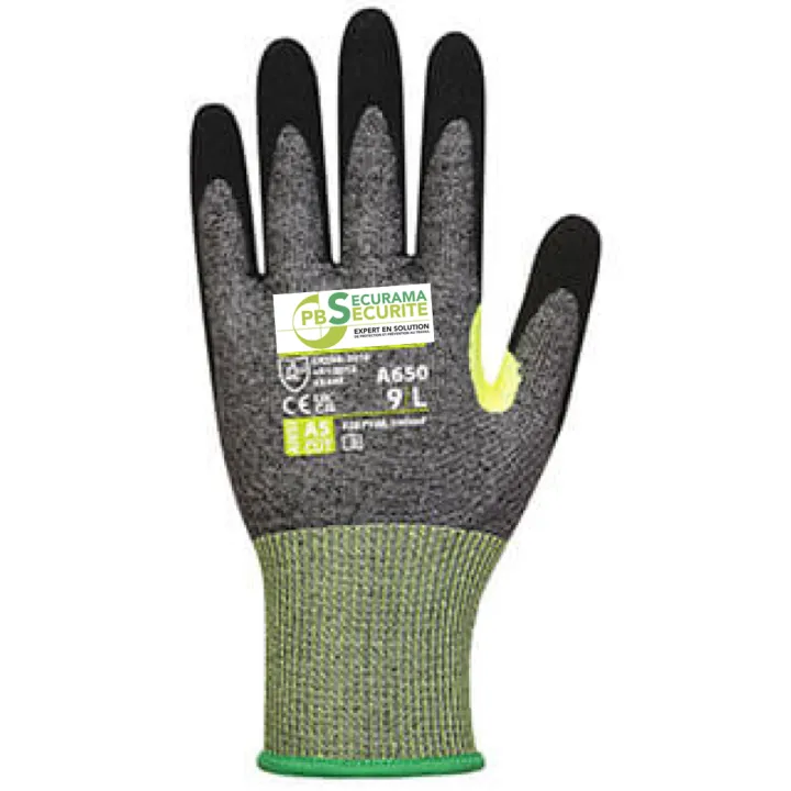 Gants anti coupure mousse de nitrile élasthanne 4X44E