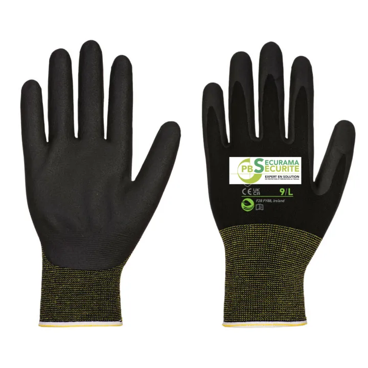 Gants de travail super confort mousse de nitrile bambou PB SECURITE