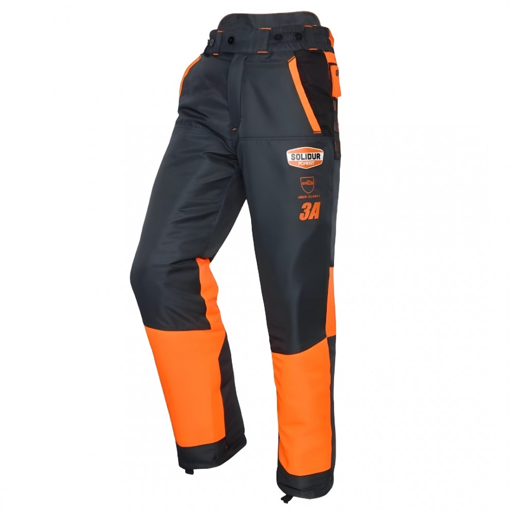 Pantalon de protection pour tronçonneuse sale