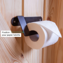 Toilette sèche mobile bois massif TROBOLO KersaBœm support papier toilette