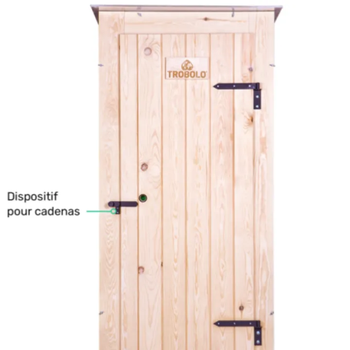 Toilette sèche mobile bois massif TROBOLO KersaBœm cadenas