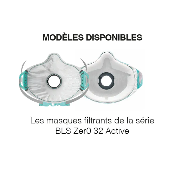 Masque FFP3 BLS ZERO pour soupape électronique avant arrière
