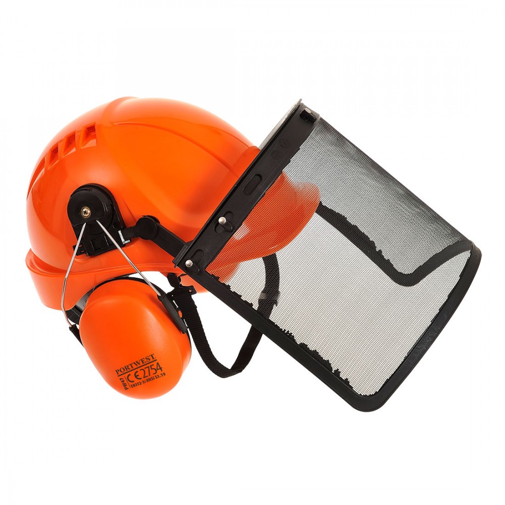 Casque de sécurité forestier ABS PW98 orange