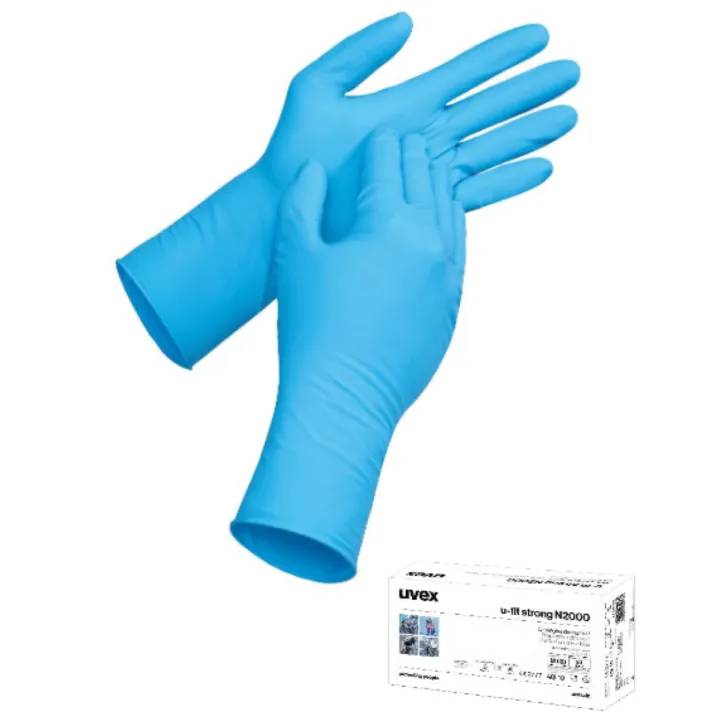Gants nitrile jetables manchette UFIT STRONG UVEX 2000