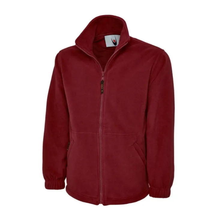 Veste de travail polaire prenium 380gr zip complet UNEEK bordeaux