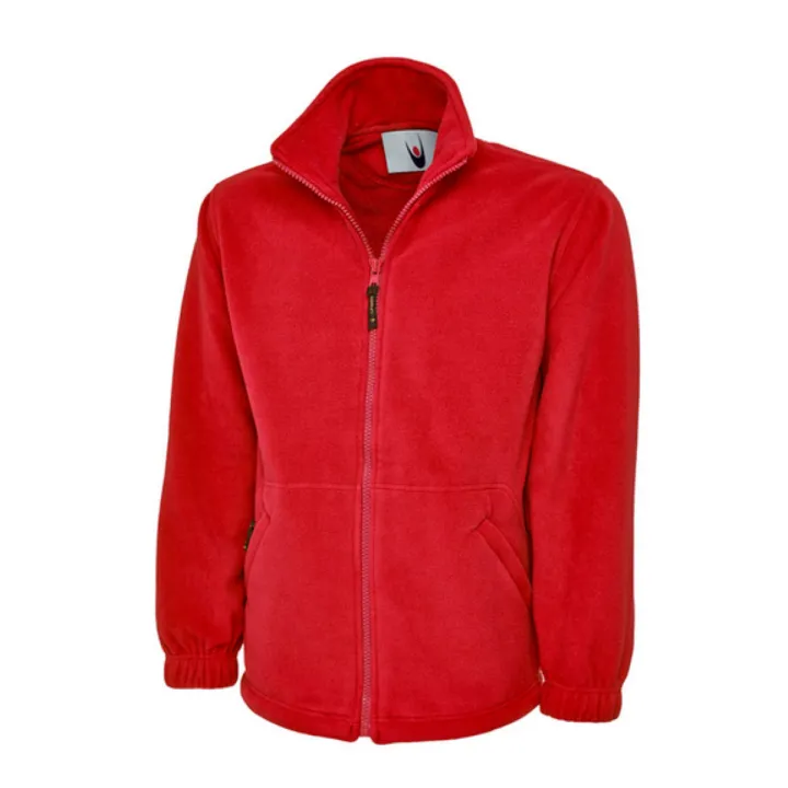 Veste de travail polaire prenium 380gr zip complet UNEEK rouge