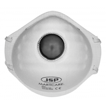 Masque poussière jetable Martcare® coque FFP2 valve (boîte de 10) face