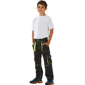 6110 pantalon junior PLANAM anthracite jaune