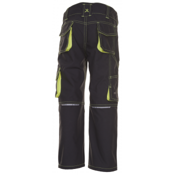 6110 pantalon junior PLANAM anthracite jaune dos