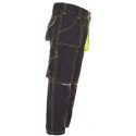 6110 pantalon junior PLANAM anthracite jaune profil droit